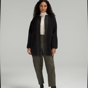 Lululemon Woman's  Collarless Textured Fleece Full Zip size 10